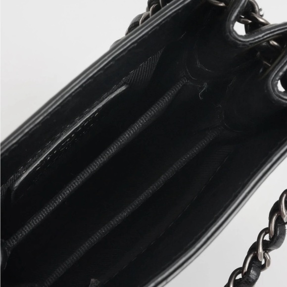 Chanel Black Leather Phone Holder/Pouch - Picture 4 of 6